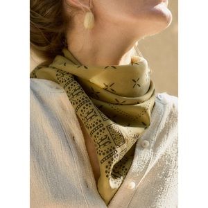 OZMA Regen Silk 1930’s Bandana in Turmeric
